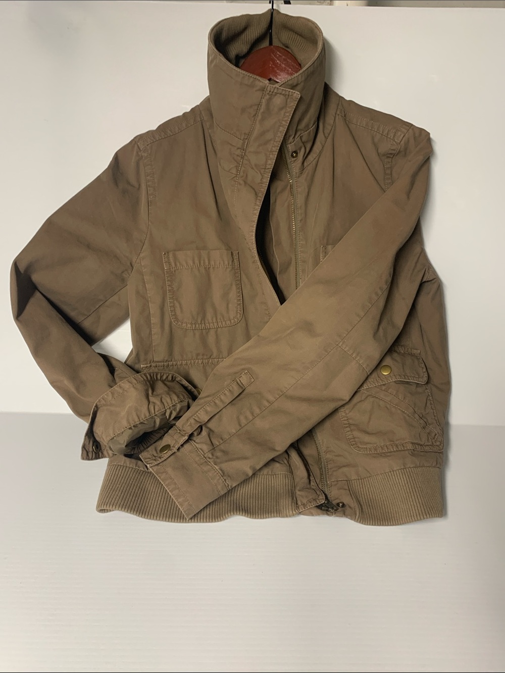 Vintage J. Crew Kids Tan Utility Jean Jacket
